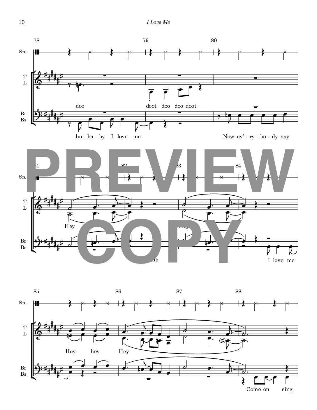 I Love Me - Barbershop Upper Voices - Image 11