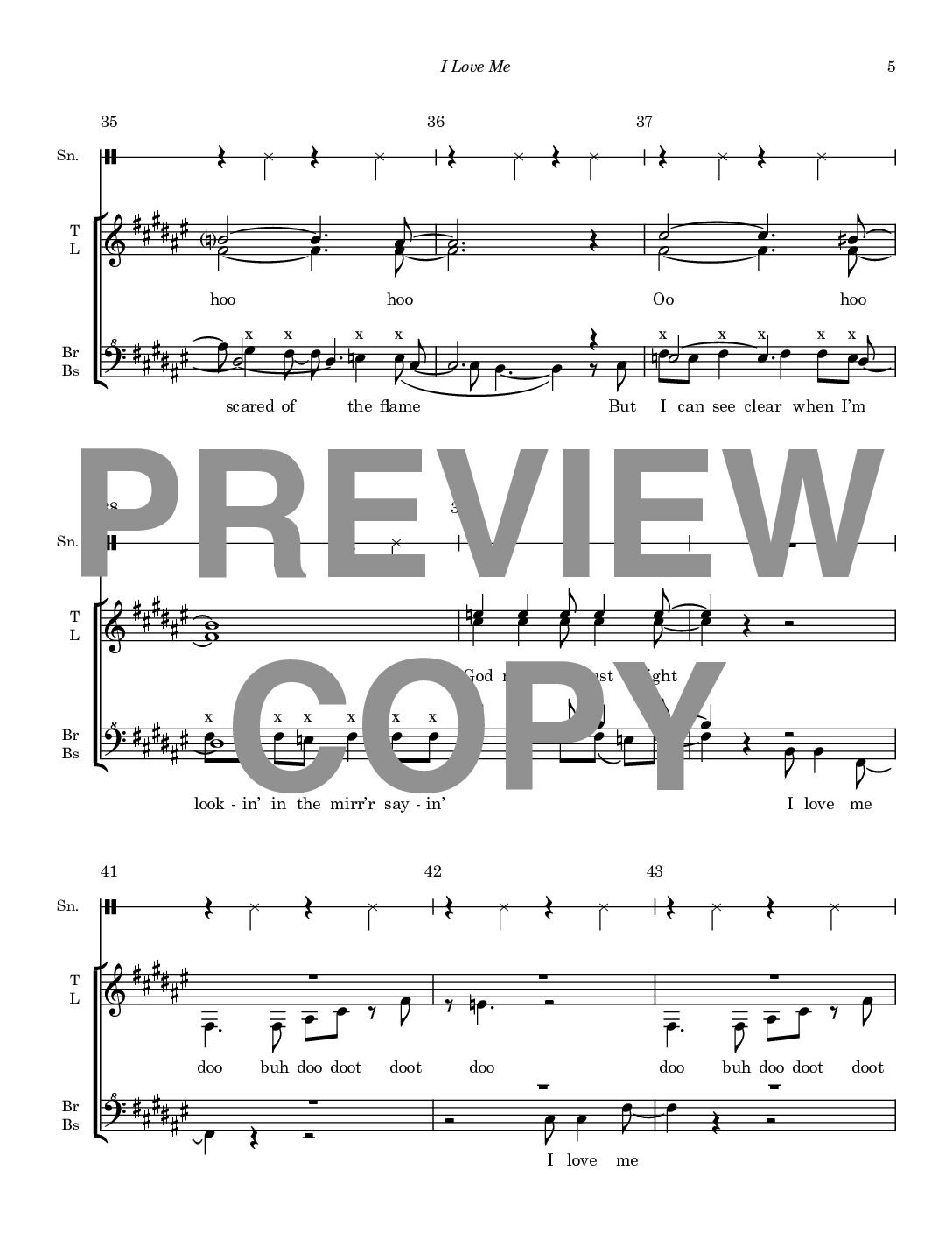 I Love Me - Barbershop Upper Voices - Image 6