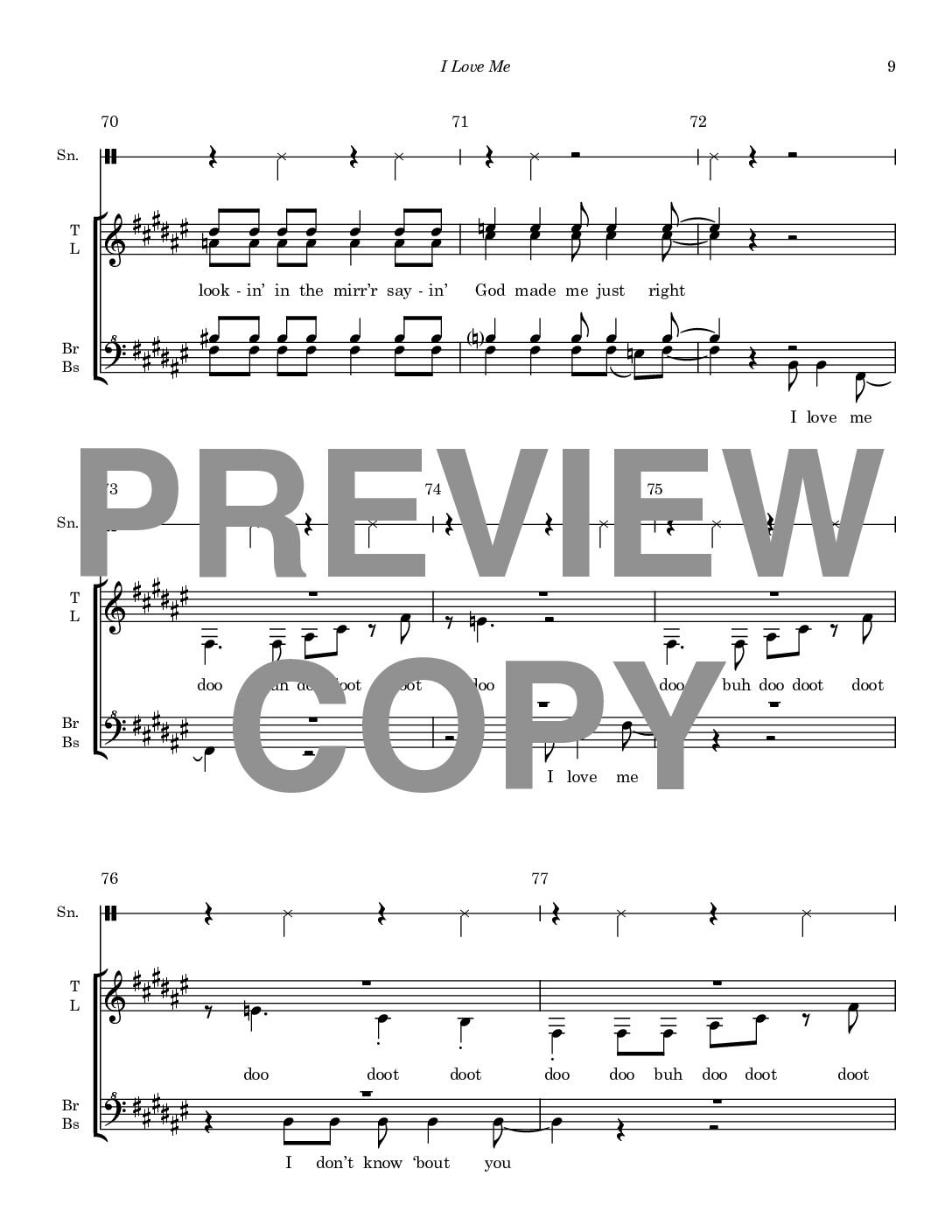 I Love Me - Barbershop Upper Voices - Image 10