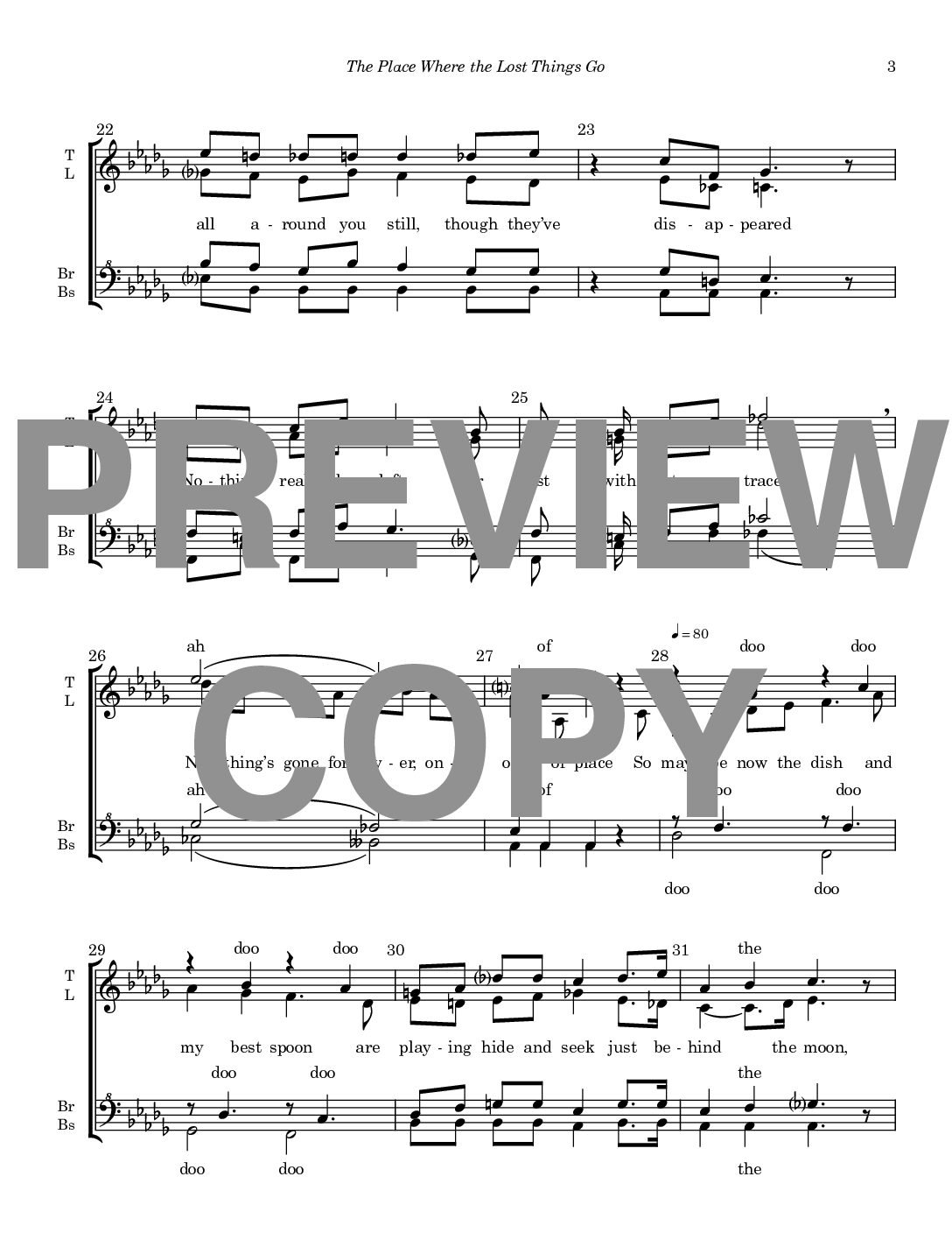 The Place Where the Lost Things Go - Barbershop Youth Upper Voices - Image 4