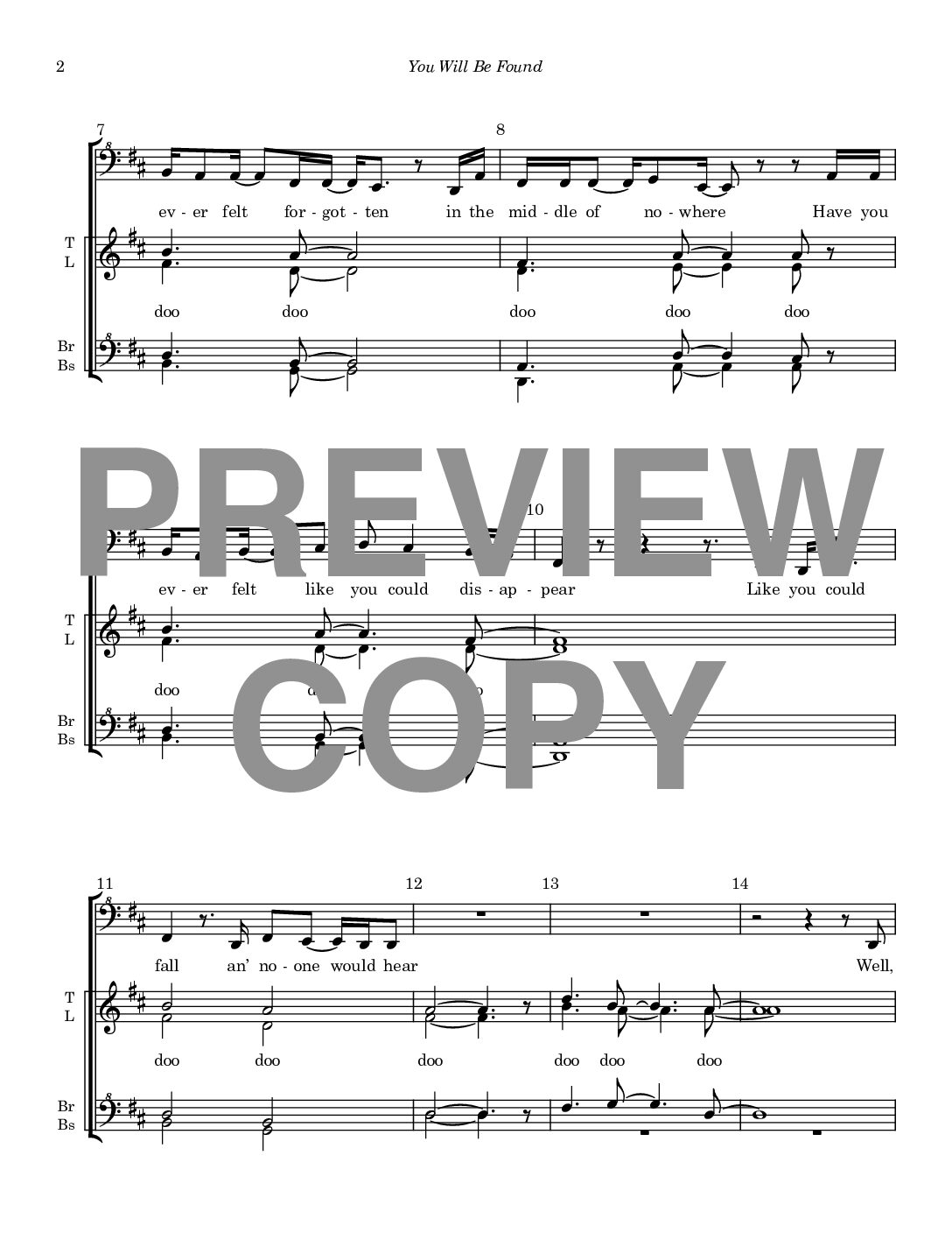 You Will Be Found - Barbershop Upper Voices - Image 3