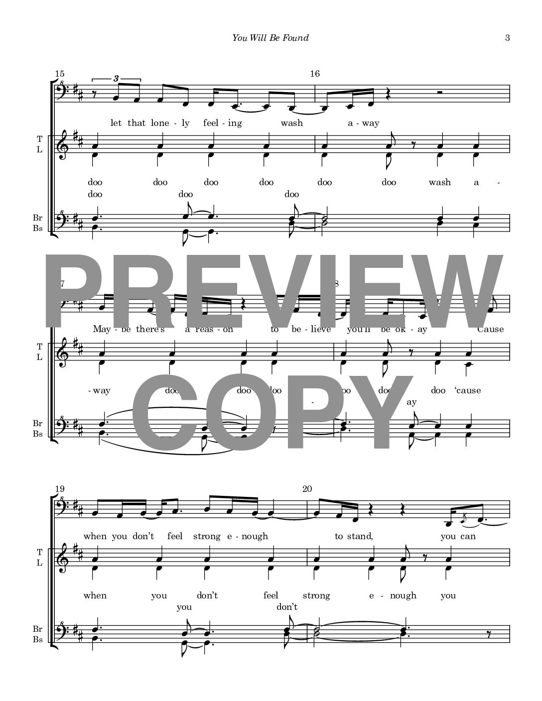 You Will Be Found - Barbershop Upper Voices - Image 4