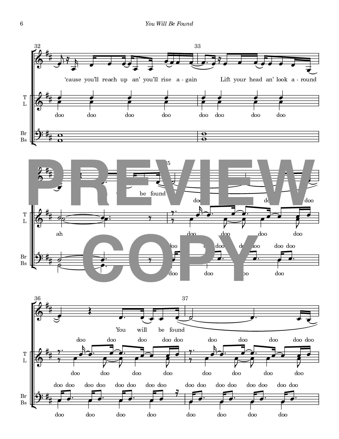 You Will Be Found - Barbershop Upper Voices - Image 7