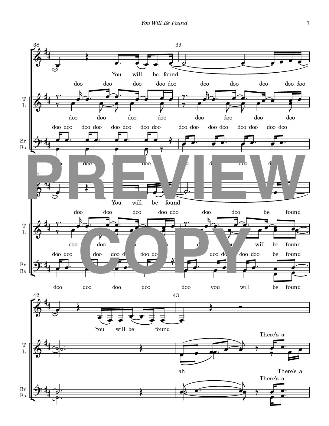 You Will Be Found - Barbershop Upper Voices - Image 8