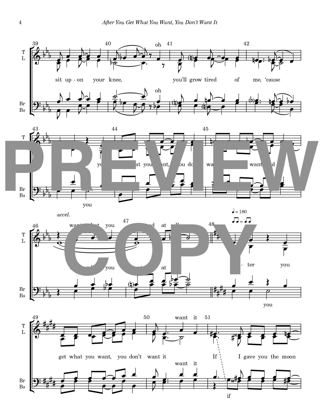 After You Get What You Want, You Don't Want It - Barbershop Mixed Voices - Image 5