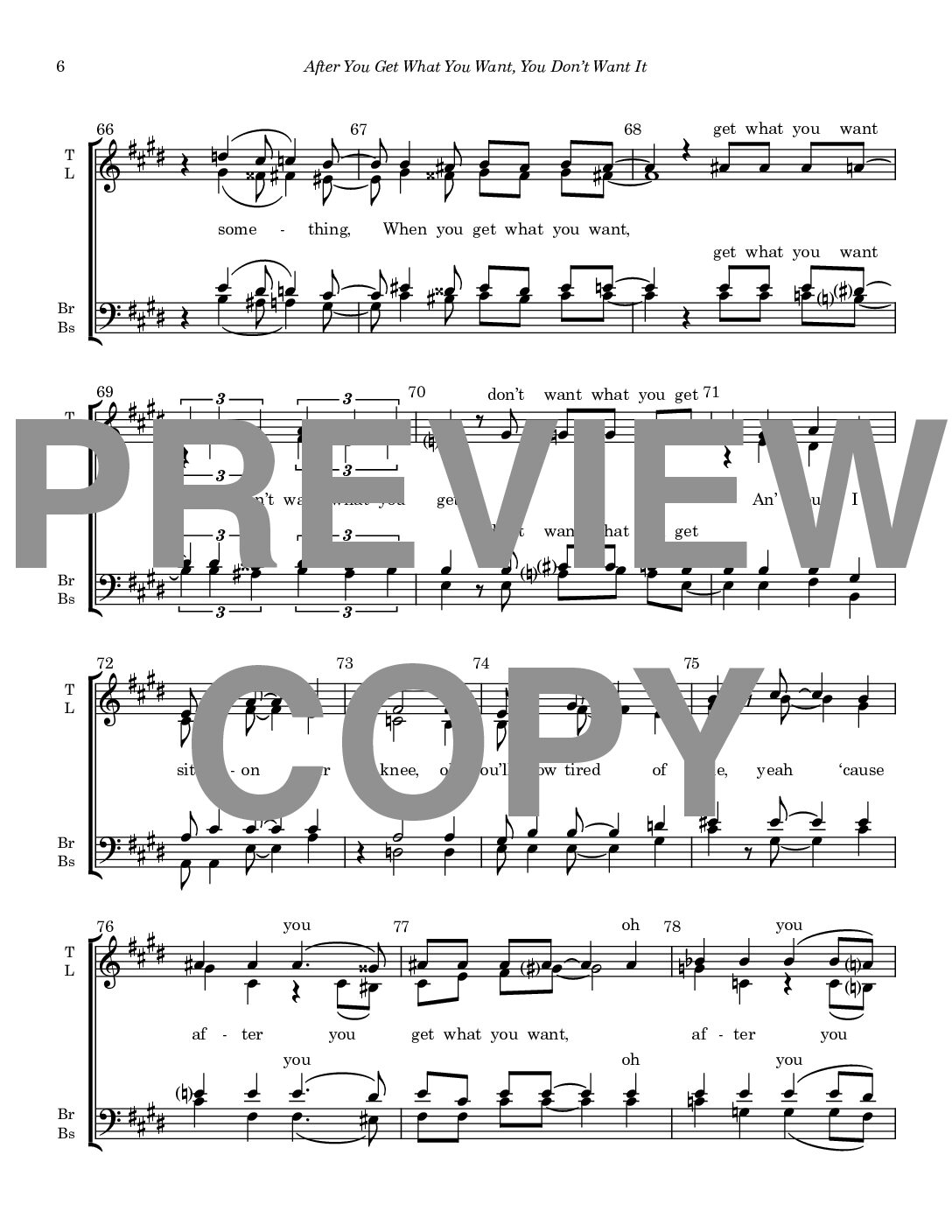 After You Get What You Want, You Don't Want It - Barbershop Mixed Voices - Image 7