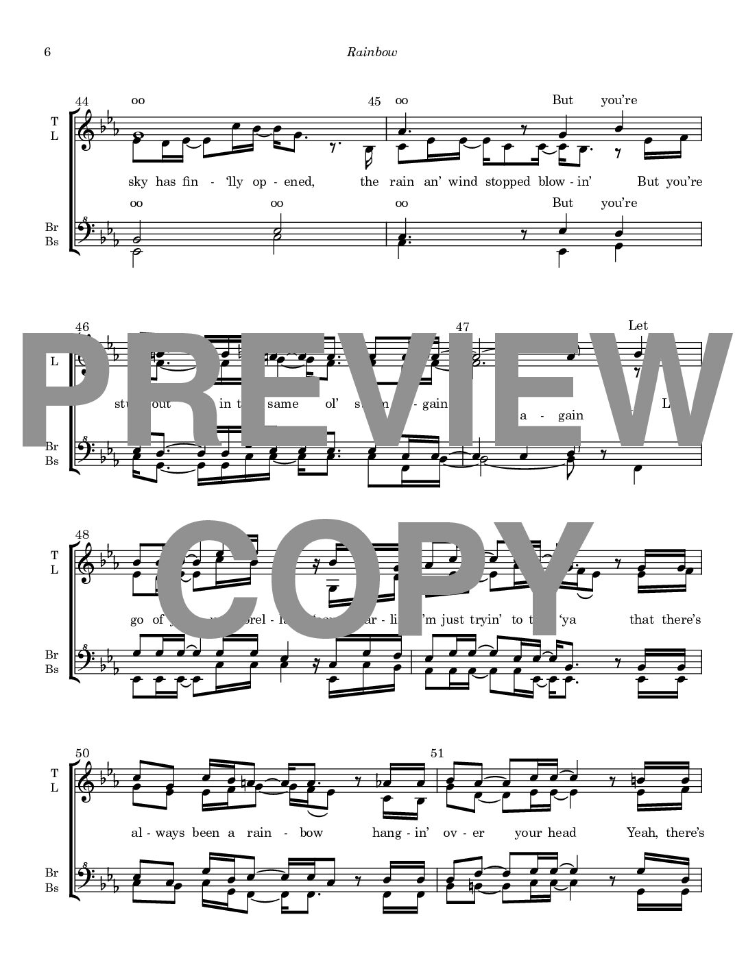 Rainbow - Barbershop Upper Voices - Image 7