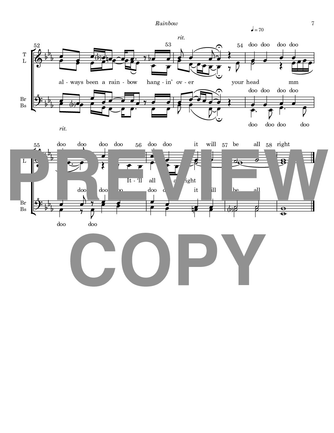 Rainbow - Barbershop Upper Voices - Image 8