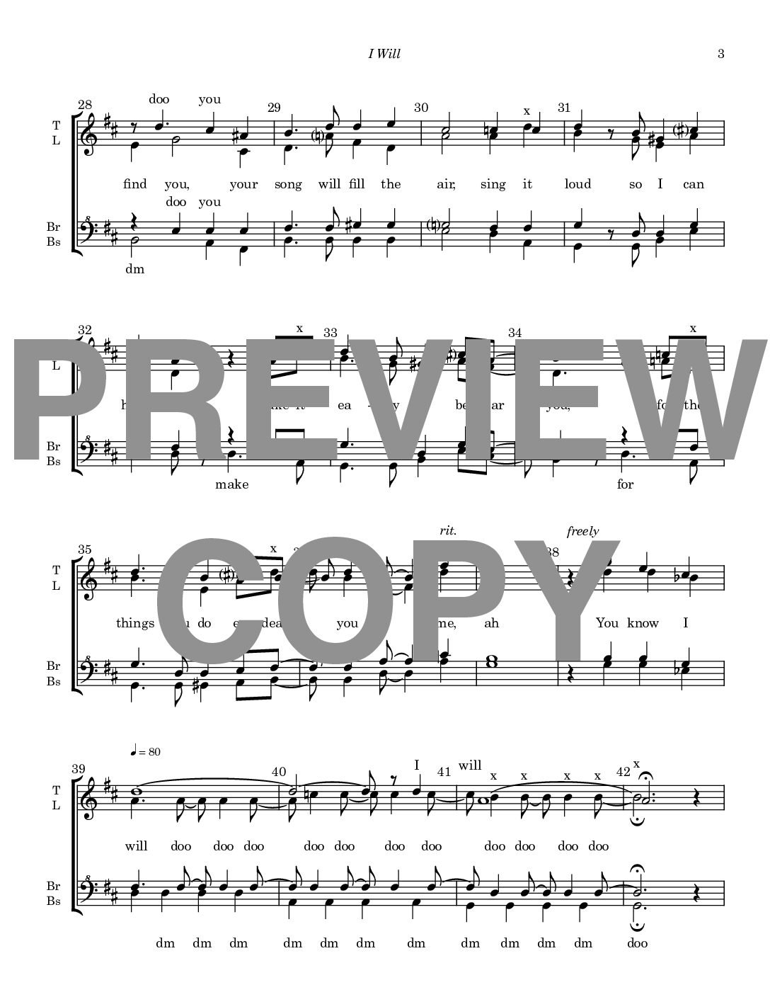 I Will - Barbershop Youth Upper Voices - Image 4