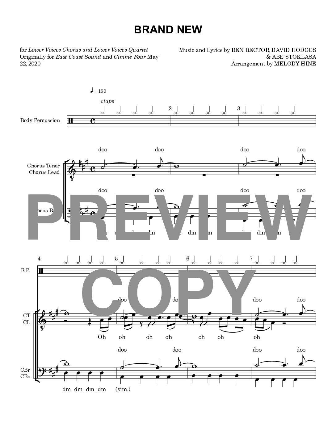 Brand New - Barbershop Lower Voices + Lower Voices Quartet - Image 2