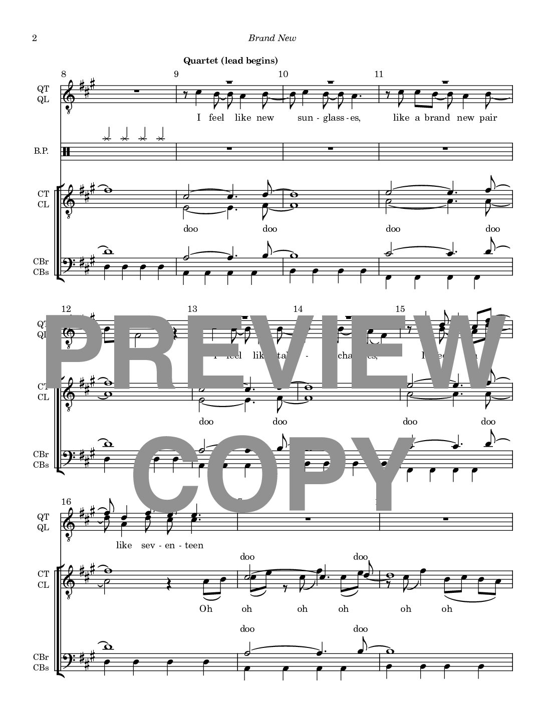 Brand New - Barbershop Lower Voices + Lower Voices Quartet - Image 3