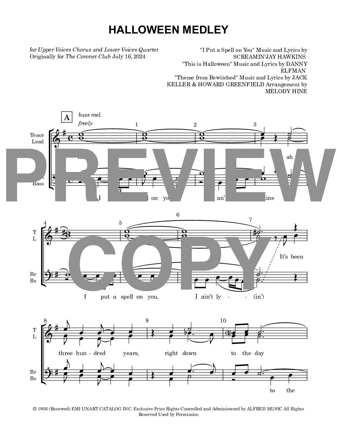 Halloween Medley - Barbershop Upper Voices + Lower Voices Quartet - Image 2