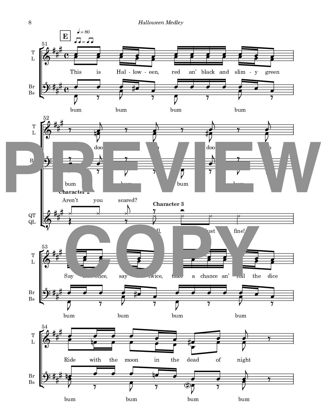 Halloween Medley - Barbershop Upper Voices + Lower Voices Quartet - Image 9