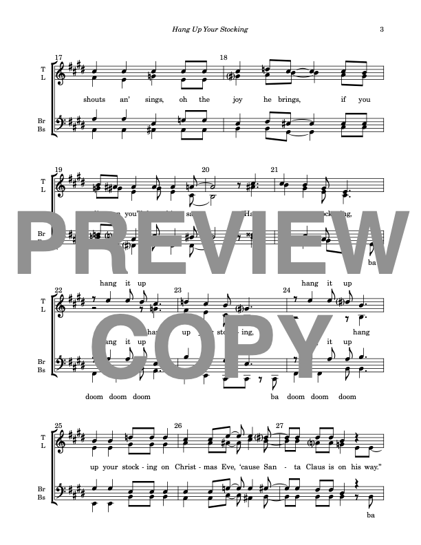 Hang Up Your Stocking - Barbershop Upper Voices - Image 4