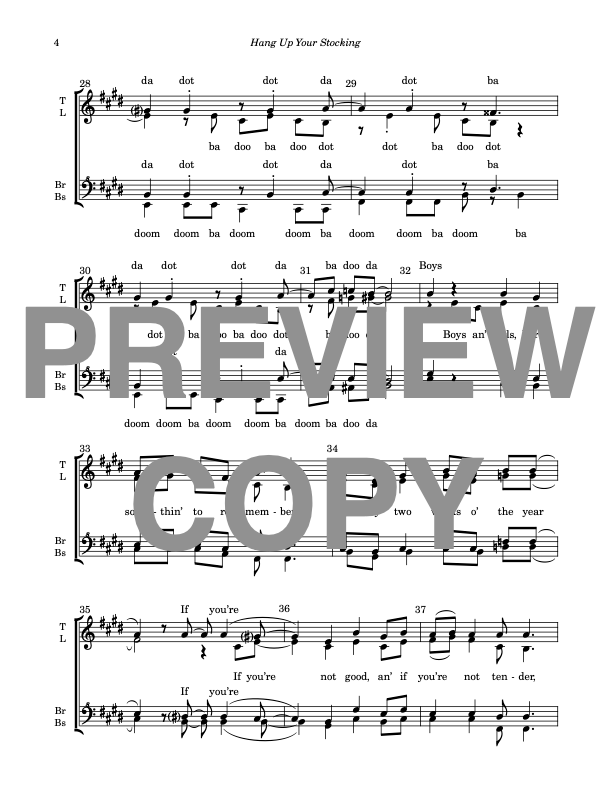 Hang Up Your Stocking - Barbershop Upper Voices - Image 5