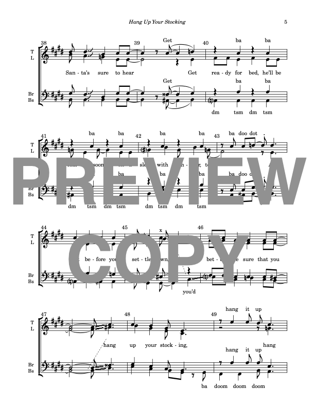 Hang Up Your Stocking - Barbershop Upper Voices - Image 6