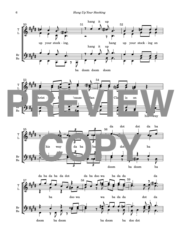 Hang Up Your Stocking - Barbershop Upper Voices - Image 7