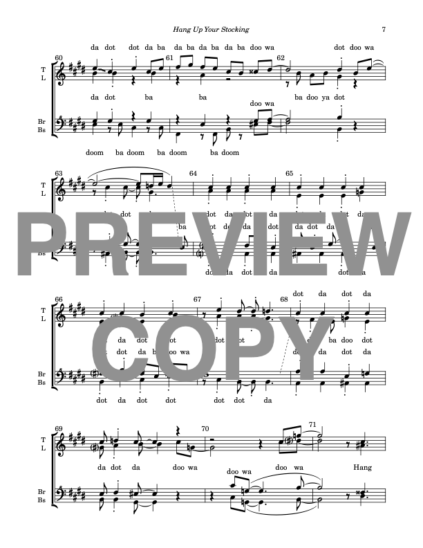 Hang Up Your Stocking - Barbershop Upper Voices - Image 8