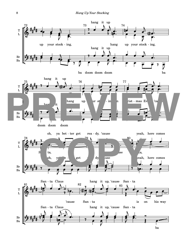 Hang Up Your Stocking - Barbershop Upper Voices - Image 9
