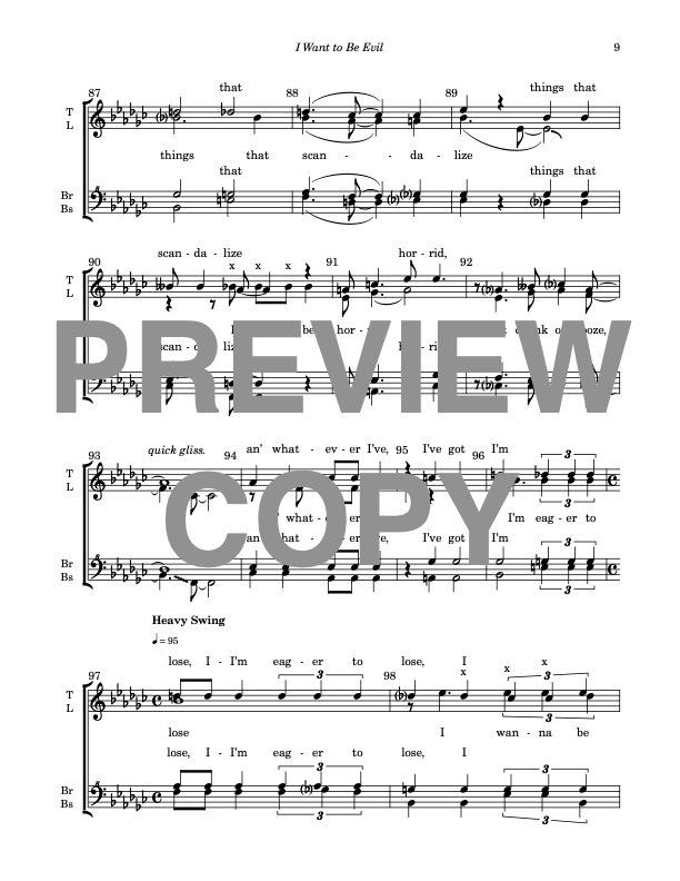 I Want to Be Evil - Barbershop Upper Voices - Image 10